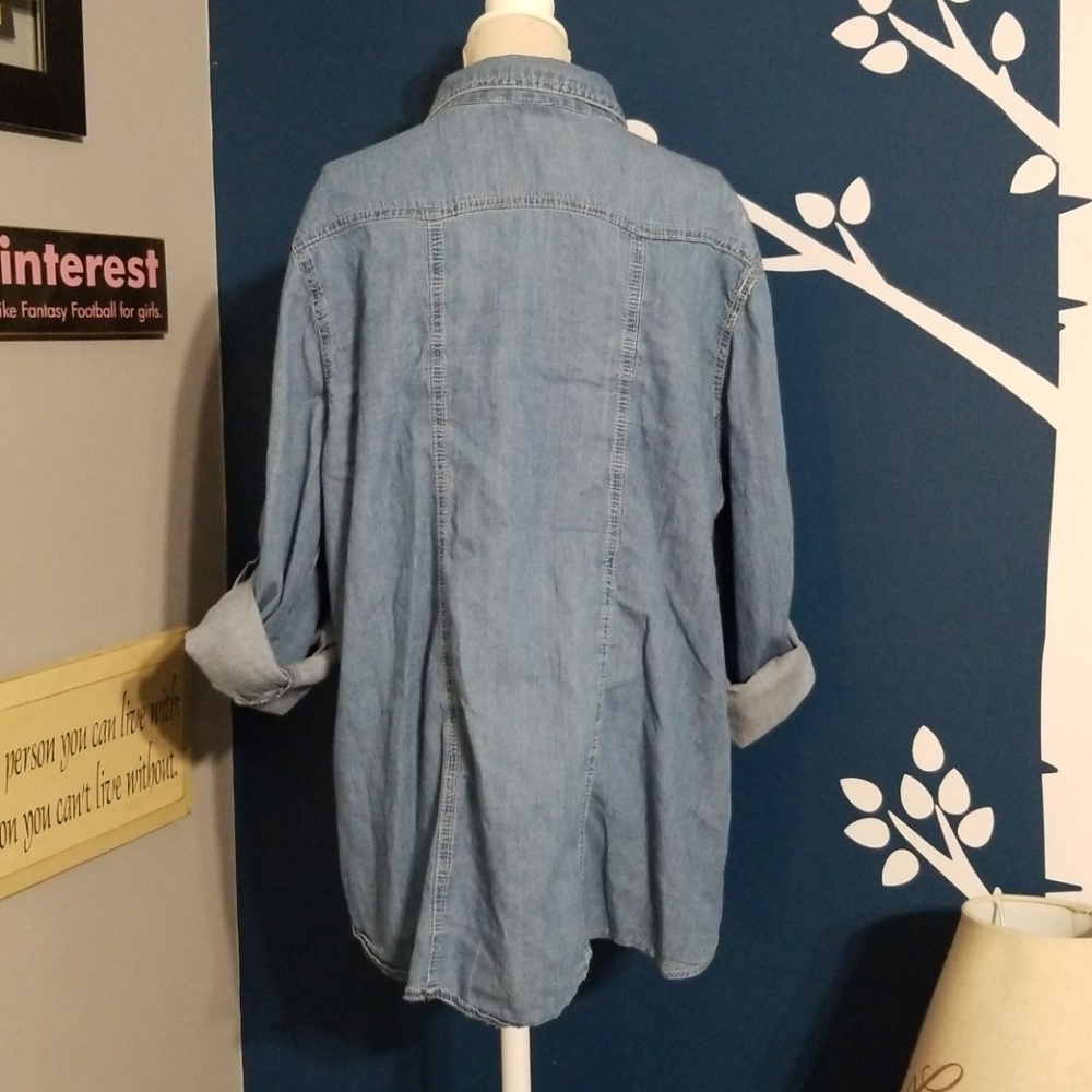 EUC Denim Rue 21 Button Down Shirt - Picture 3 of 6